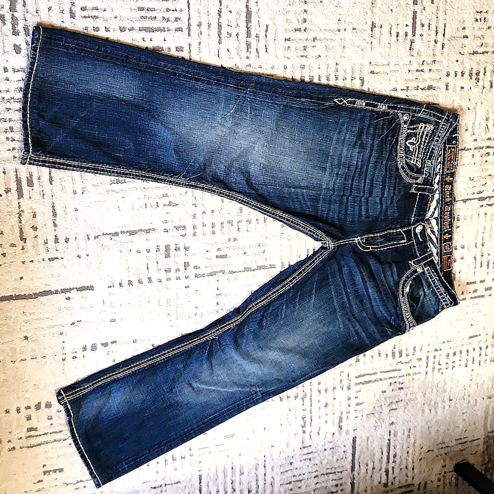 Mens rock revival jeans